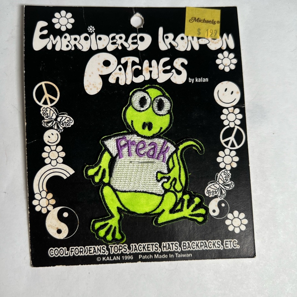 Vintage Kalan Freak Embroidered Iron-On‎ patch 90s Y2K